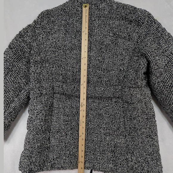 Chicos Wool Coat Womens 12 14 Black Nubby Bouclé Old Money French Girl Quiet Lux - Picture 9 of 13